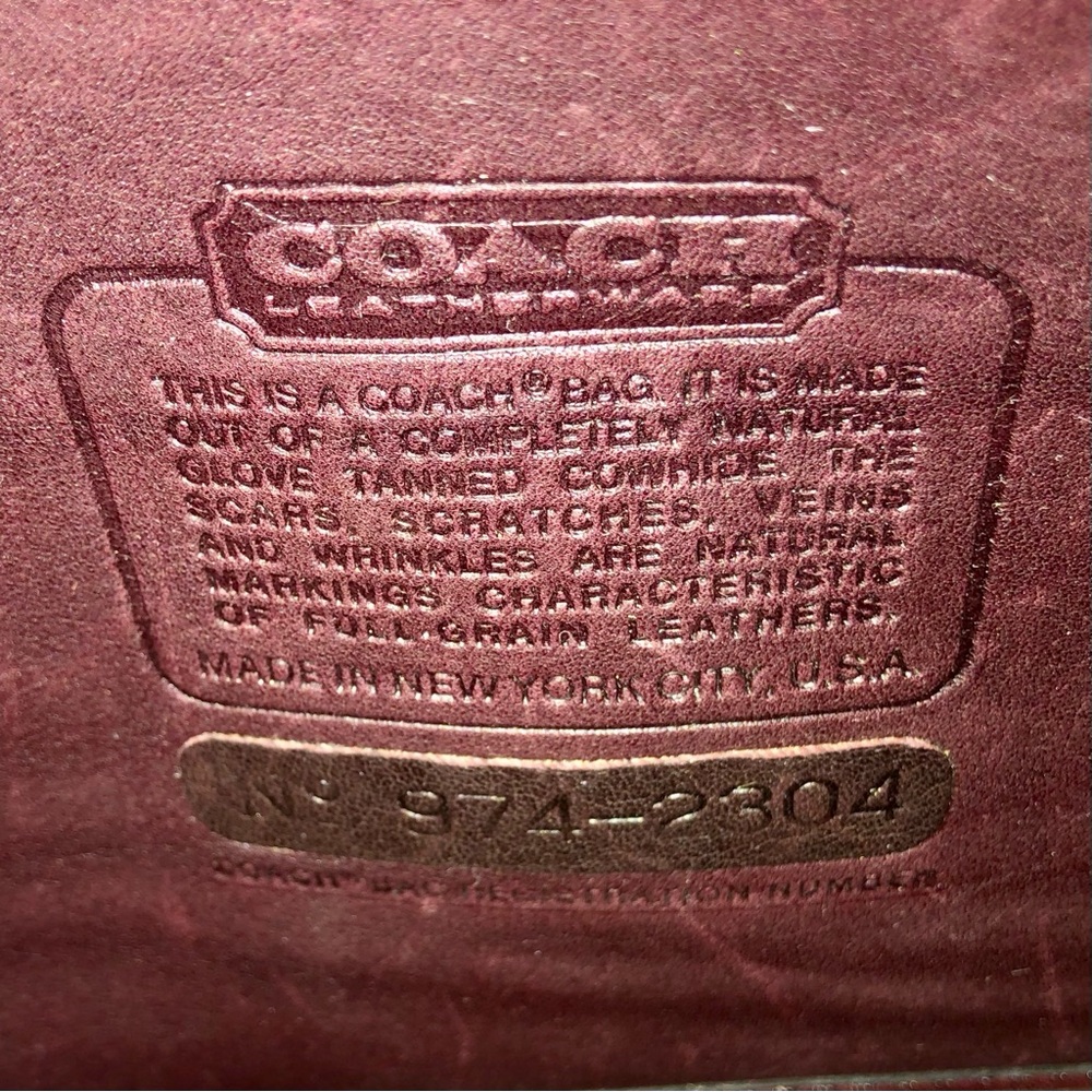 ❌SOLD❌Coach NYC Vintage Bonnie Cashin Era Basic Bag in Burgundy 9455 - Picture 12 of 12